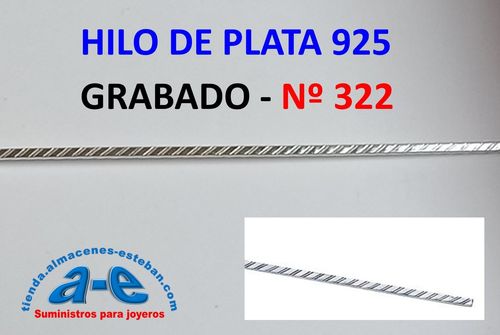 HILO PLATA 925 CUADRADO 322 GRABADO (50CM)