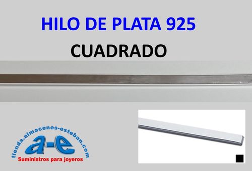 HILO PLATA 925 CUADRADO 2,59MM-R REDUCIDA (30 cm)