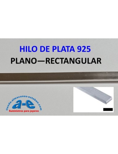 HILO PLATA RECTANGULAR 6,35X1,30MM (30CM)