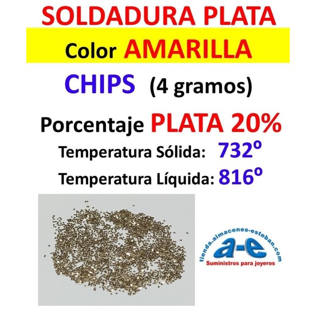 SOLDADURA PLATA AMARILLA FUERTE USA CHIPS