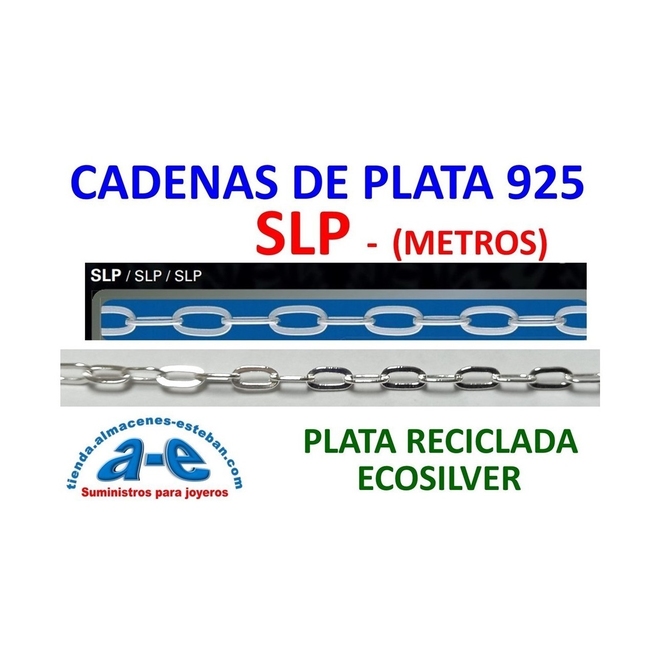 CADENA PLATA SLP-50 (1m)
