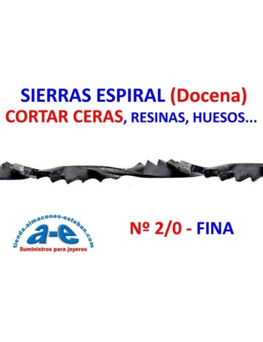 SIERRAS ESPIRAL PARA CORTAR CERAS - N 2/0 DOCENA