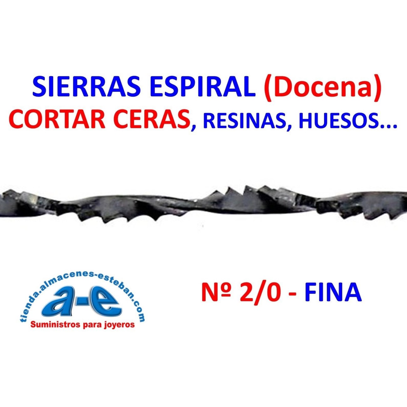 SIERRAS ESPIRAL PARA CORTAR CERAS - N 2/0 DOCENA