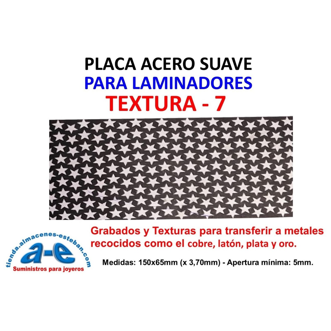 PLACA ACERO PARA LAMINADOR TEXTURA-7