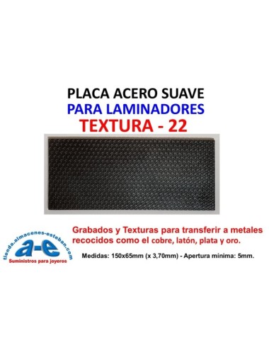 PLACA ACERO PARA LAMINADOR TEXTURA-22