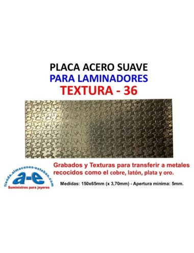 PLACA ACERO PARA LAMINADOR TEXTURA-36