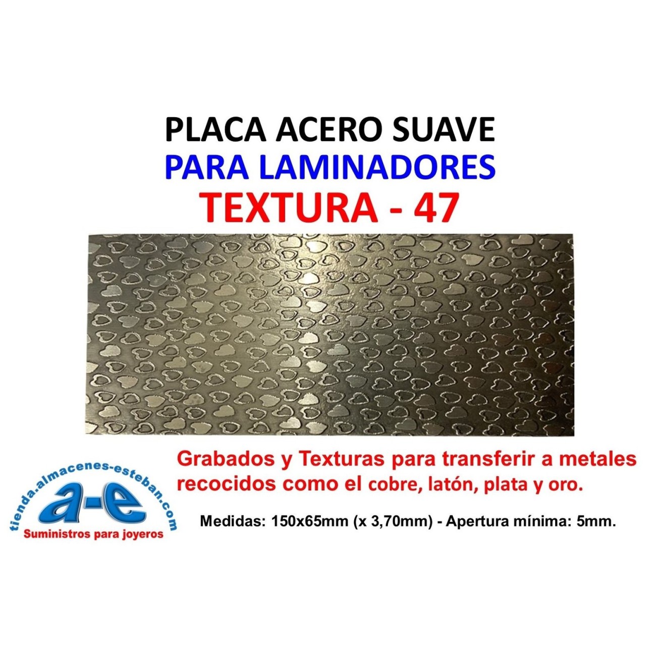 PLACA ACERO PARA LAMINADOR TEXTURA-47