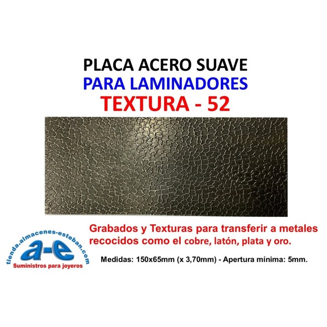 PLACA ACERO PARA LAMINADOR TEXTURA-52