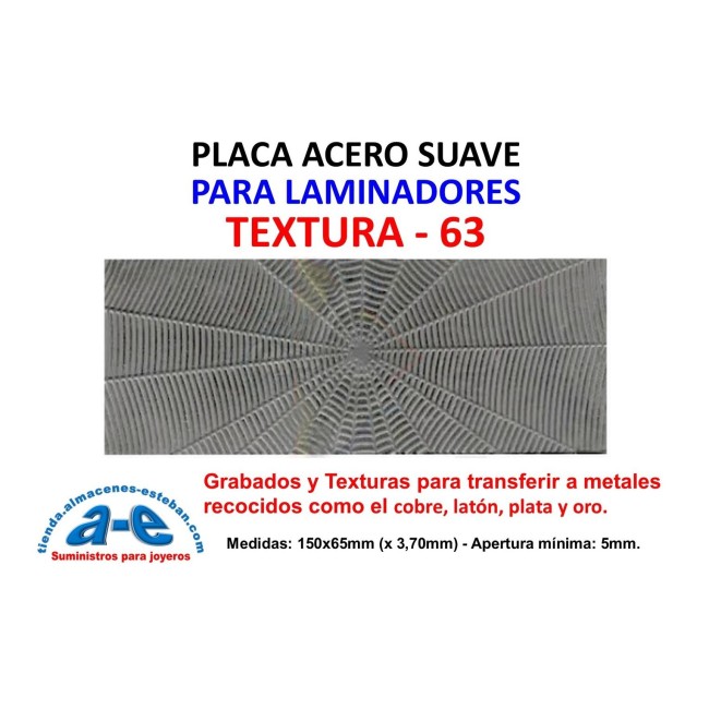 PLACA ACERO PARA LAMINADOR TEXTURA-63