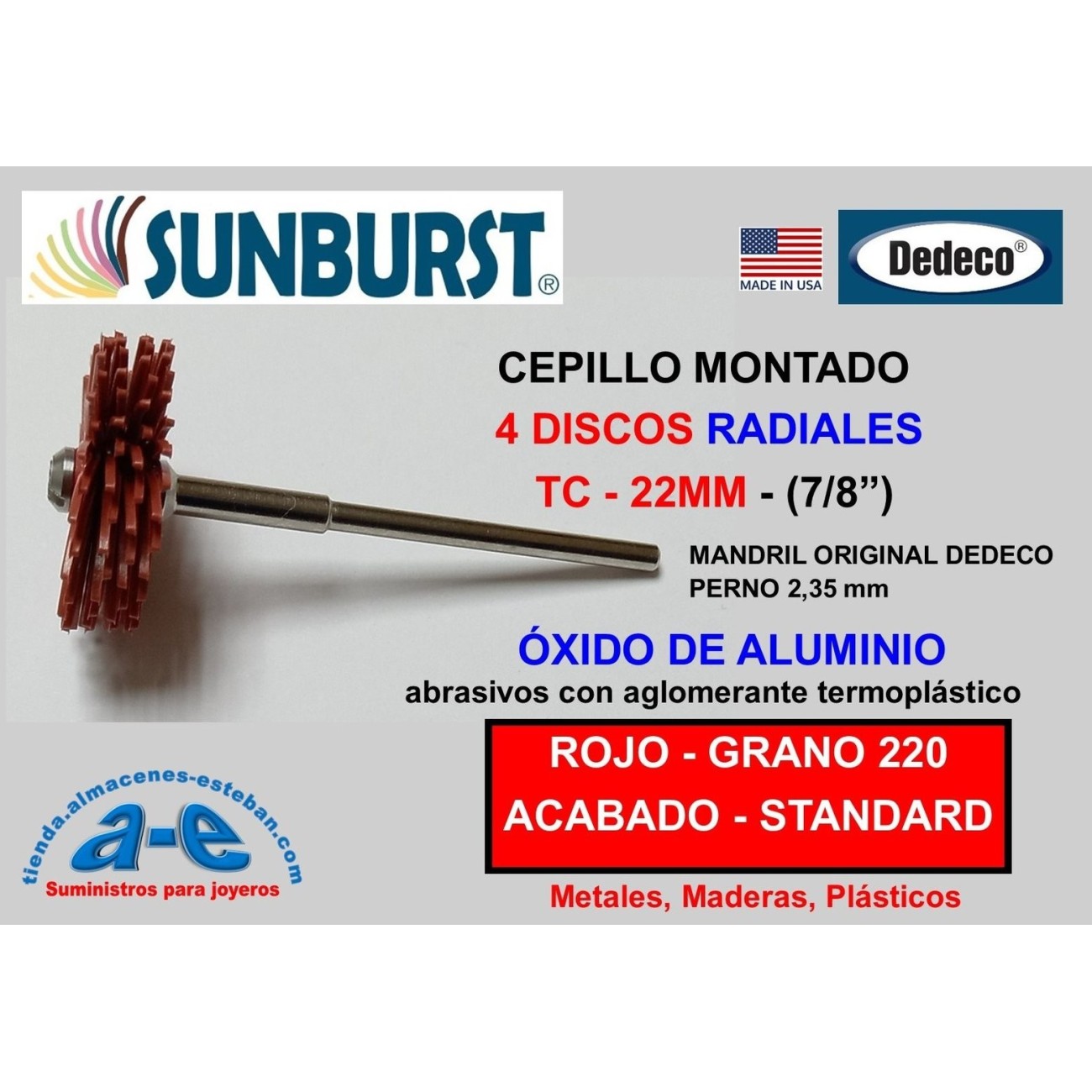 CEP. SUNBURST TC 4-22MM DEDECO MONTADO ROJO