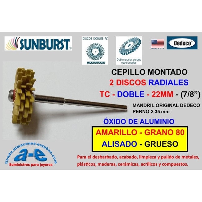 CEP. SUNBURST TC DOBLE 2-22MM DEDECO MONTADO AMARILLO