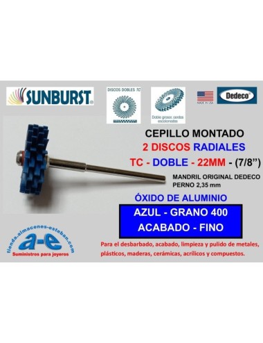 CEP. SUNBURST TC DOBLE 2-22MM DEDECO MONTADO AZUL