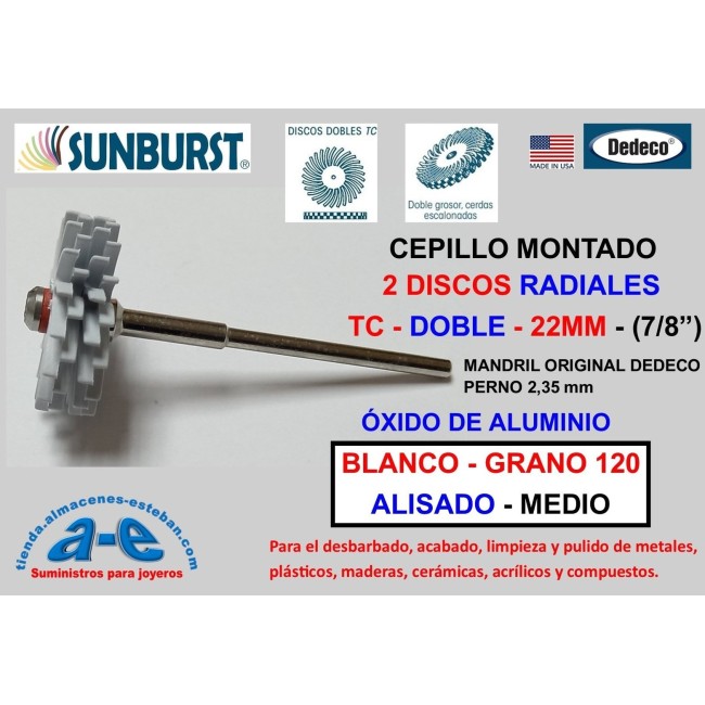 CEP. SUNBURST TC DOBLE 2-22MM DEDECO MONTADO BLANCO