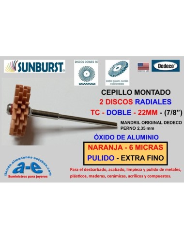 CEP. SUNBURST TC DOBLE 2-22MM DEDECO MONTADO NARANJA