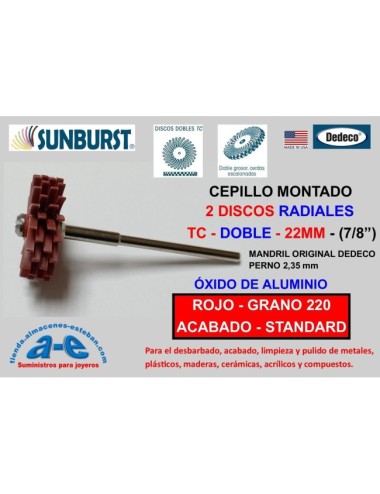 CEP. SUNBURST TC DOBLE 2-22MM DEDECO MONTADO ROJO