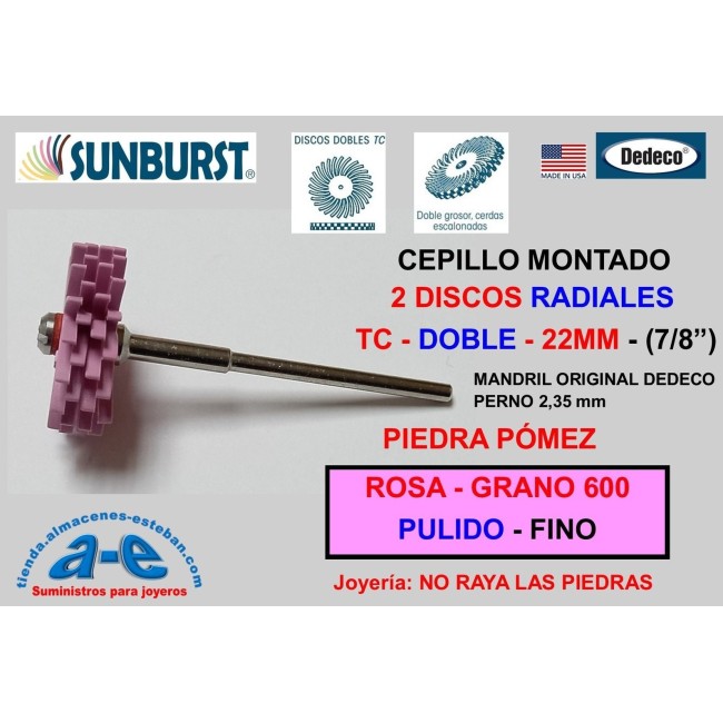 CEP. SUNBURST TC DOBLE 2-22MM DEDECO MONTADO ROSA