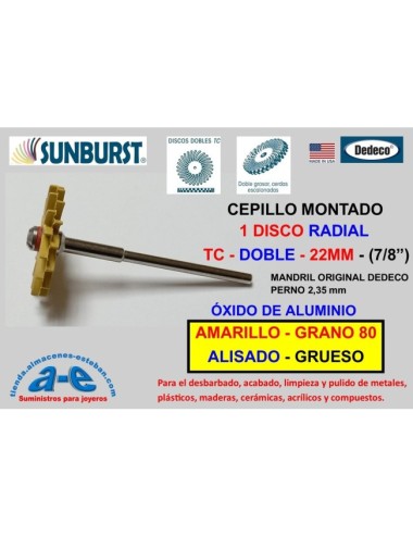 CEP. SUNBURST TC DOBLE 1-22MM DEDECO MONTADO AMARILLO