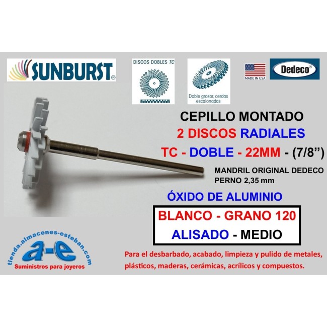 CEP. SUNBURST TC DOBLE 1-22MM DEDECO MONTADO BLANCO