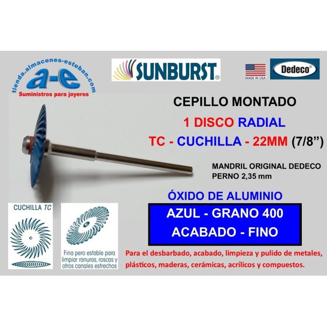 CEP. SUNBURST TC CUCHILLA 1-22MM DEDECO MONTADO AZUL