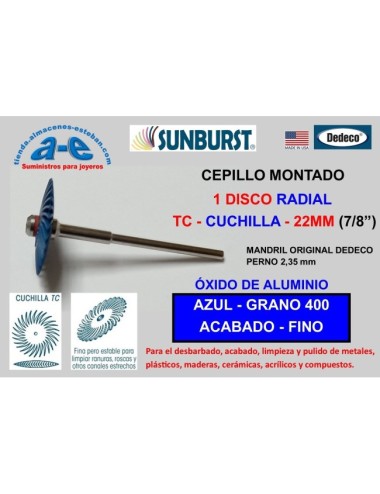 CEP. SUNBURST TC CUCHILLA 1-22MM DEDECO MONTADO AZUL