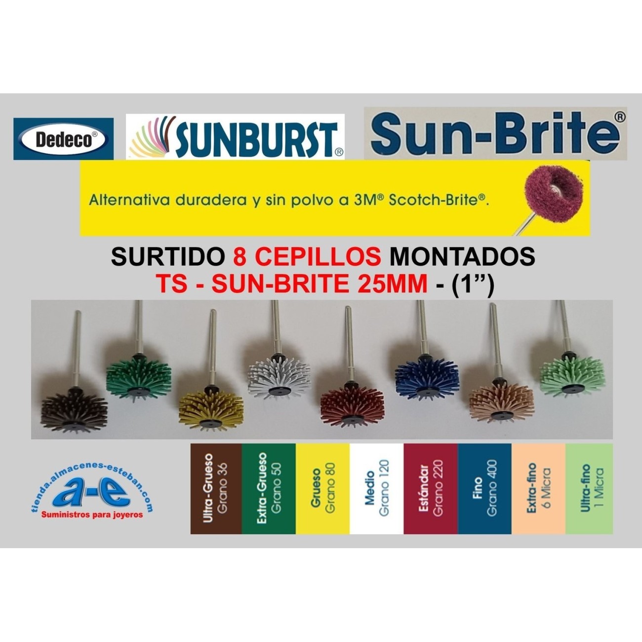 CEP. SUNBURST TS SUN-BRITE 25MM DEDECO MONTADO 8 SURTIDOS