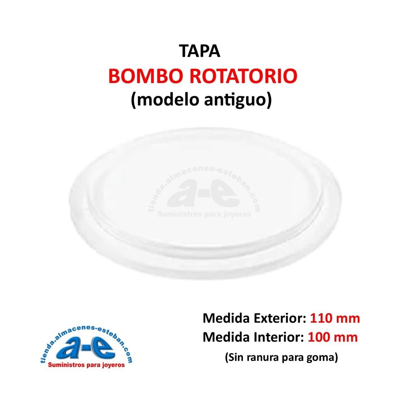 BOMBO ROTATORIO TAPA REPUESTO 110-100MM