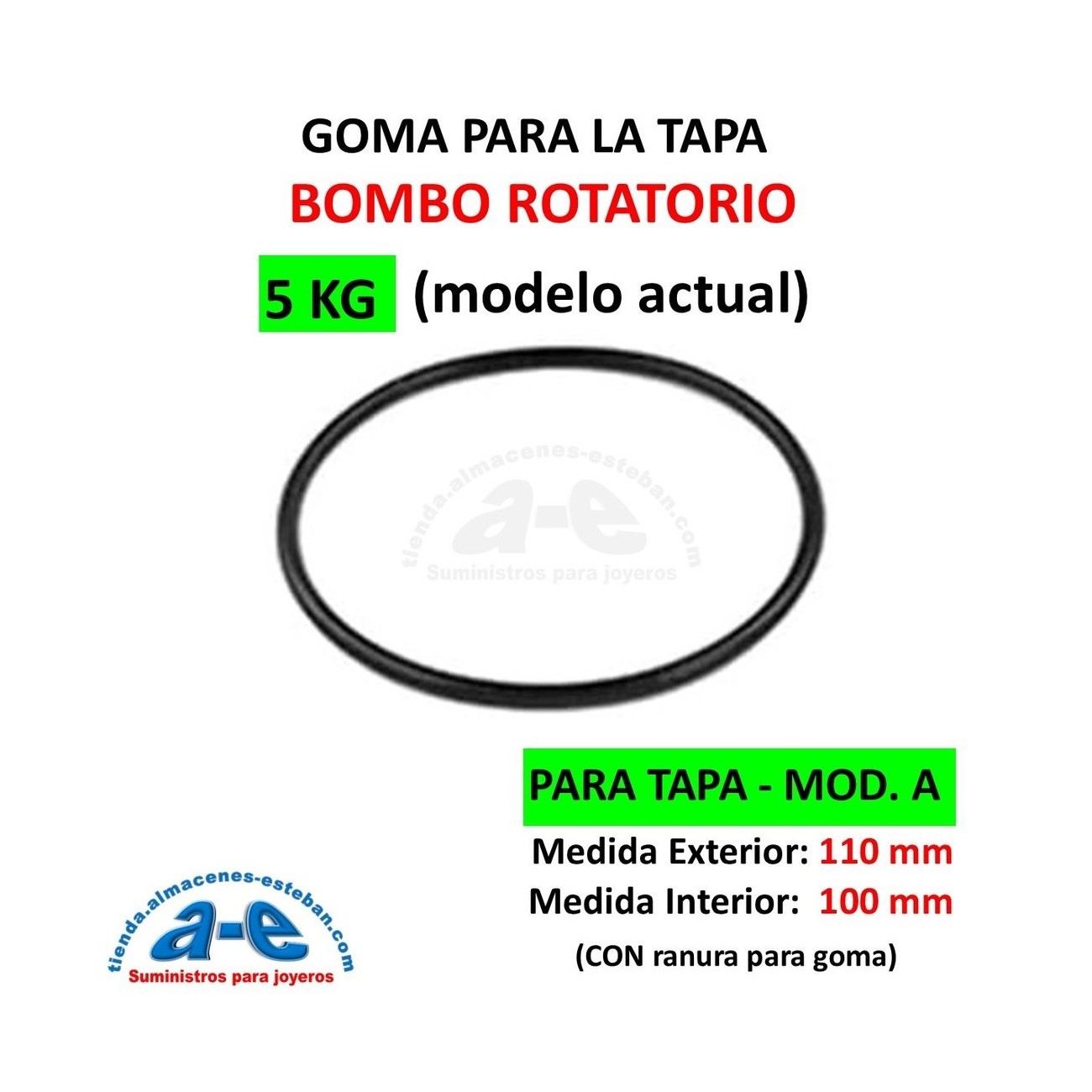 BOMBO ROTATORIO GOMA TAPA 5KG