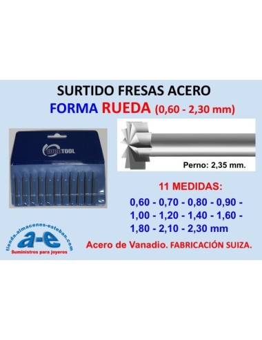 SURTIDO FRESAS RUEDA 006-023 11UN. EUROTOOL