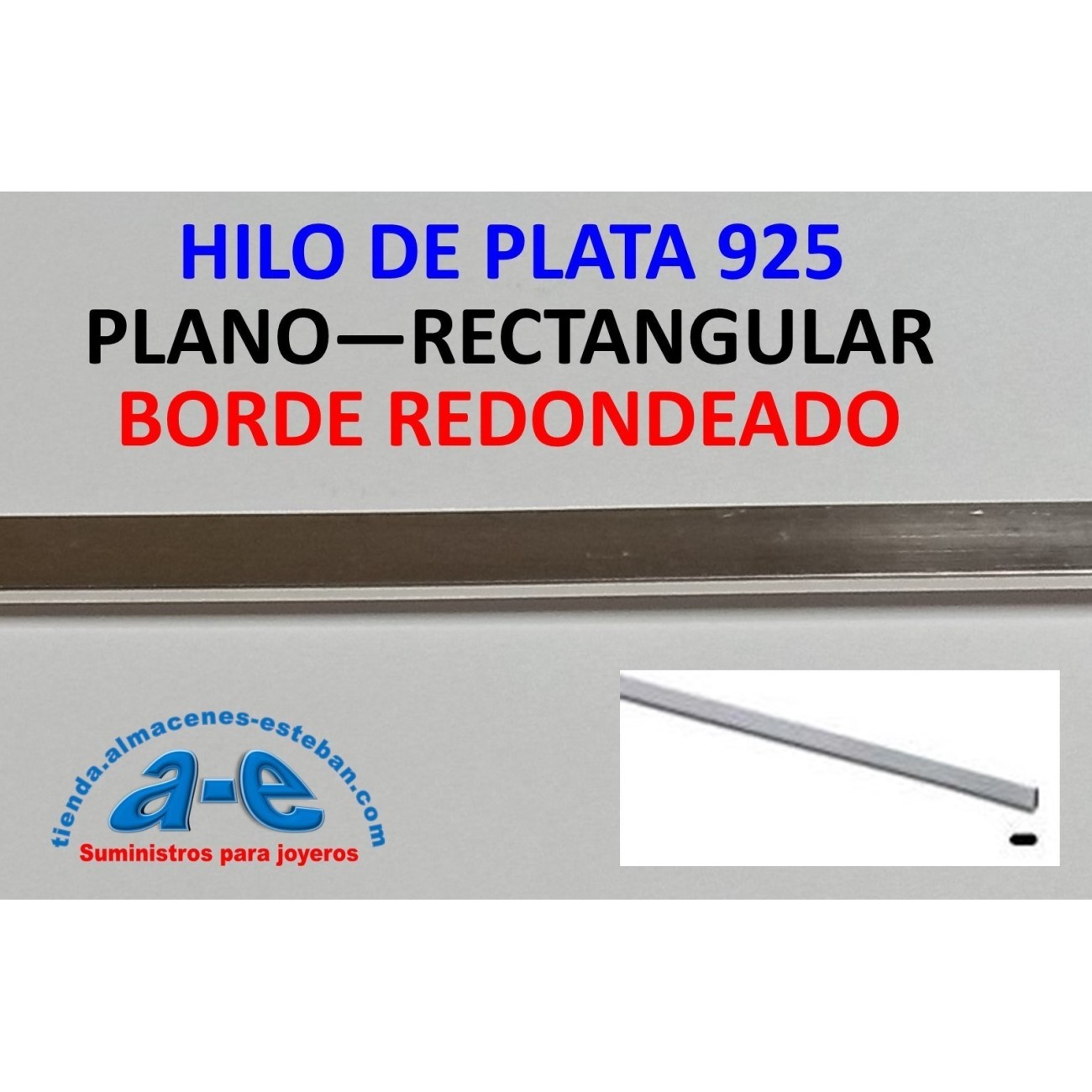 HILO PLATA 925 PLANO RECTANG. 4,00X0,81MM-M MEDIA (30CM)