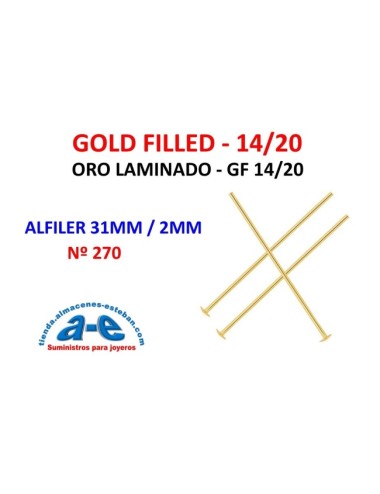 GOLD FILLED ALFILER 31MM/2MM 270 (UN)
