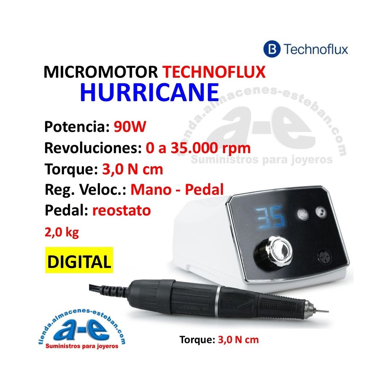 MICROMOTOR TECHNOFLUX HURRICANE 90W 35000 RPM