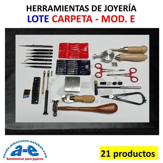 LOTE HERRAMIENTA -E- CARPETA 21 PRODUCTOS