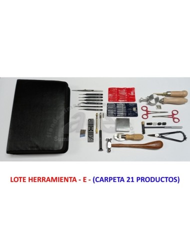 LOTE HERRAMIENTA -E- CARPETA 21 PRODUCTOS
