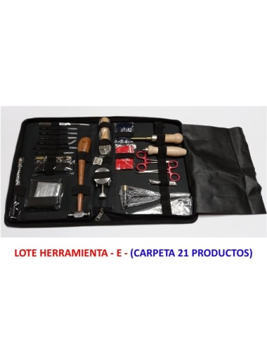 LOTE HERRAMIENTA -E- CARPETA 21 PRODUCTOS