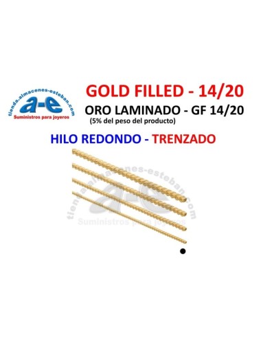 GOLD FILLED RED. TRENZADO 1,63mm-R AMARILLO 14/20 (1cm)