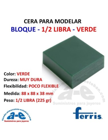 CERA FERRIS BLOQUE 1/2 LB VERDE