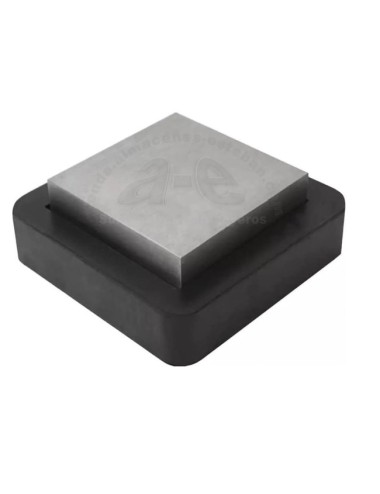 TAX PLANO 75x75 MM. ACERO CON BASE DE GOMA 100MM IMP.