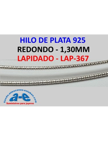HILO PLATA REDONDO 1,30MM LAP-367 (50cm)