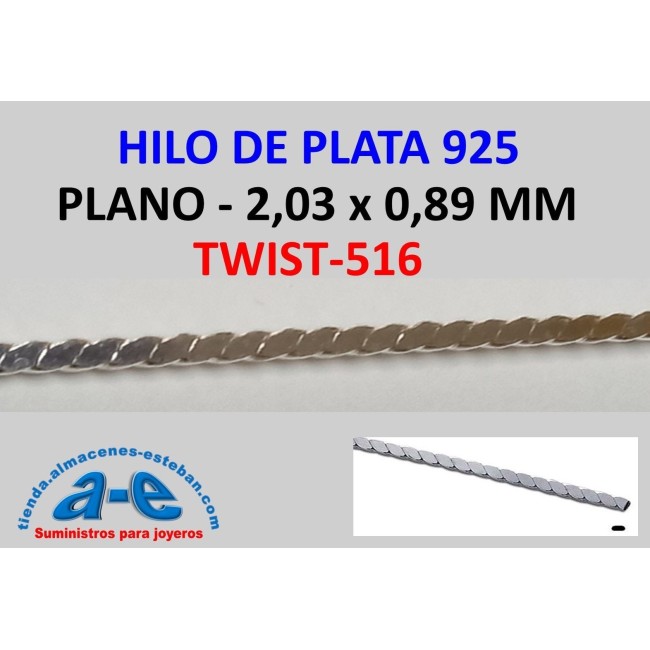 HILO PLATA PLANO TWIST-516 (30CM)
