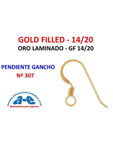 GOLD FILLED PENDIENTE GANCHO 307