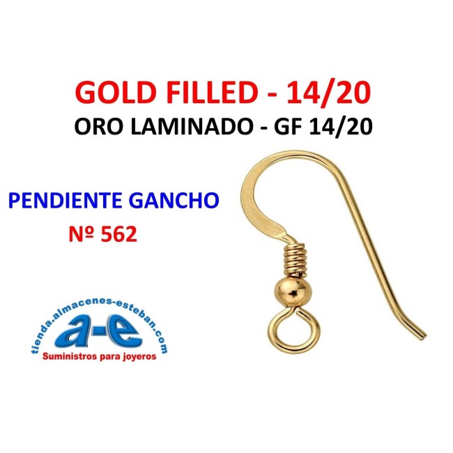 GOLD FILLED PENDIENTE GANCHO 562