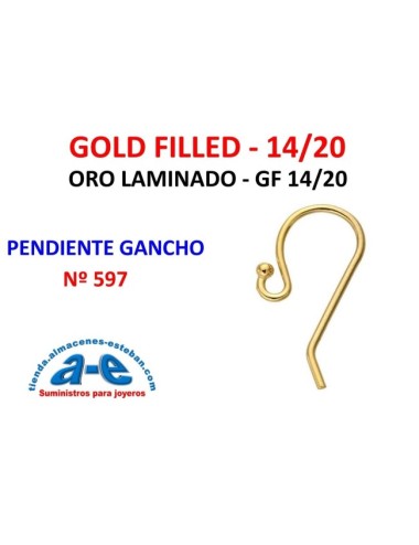 GOLD FILLED PENDIENTE GANCHO 597