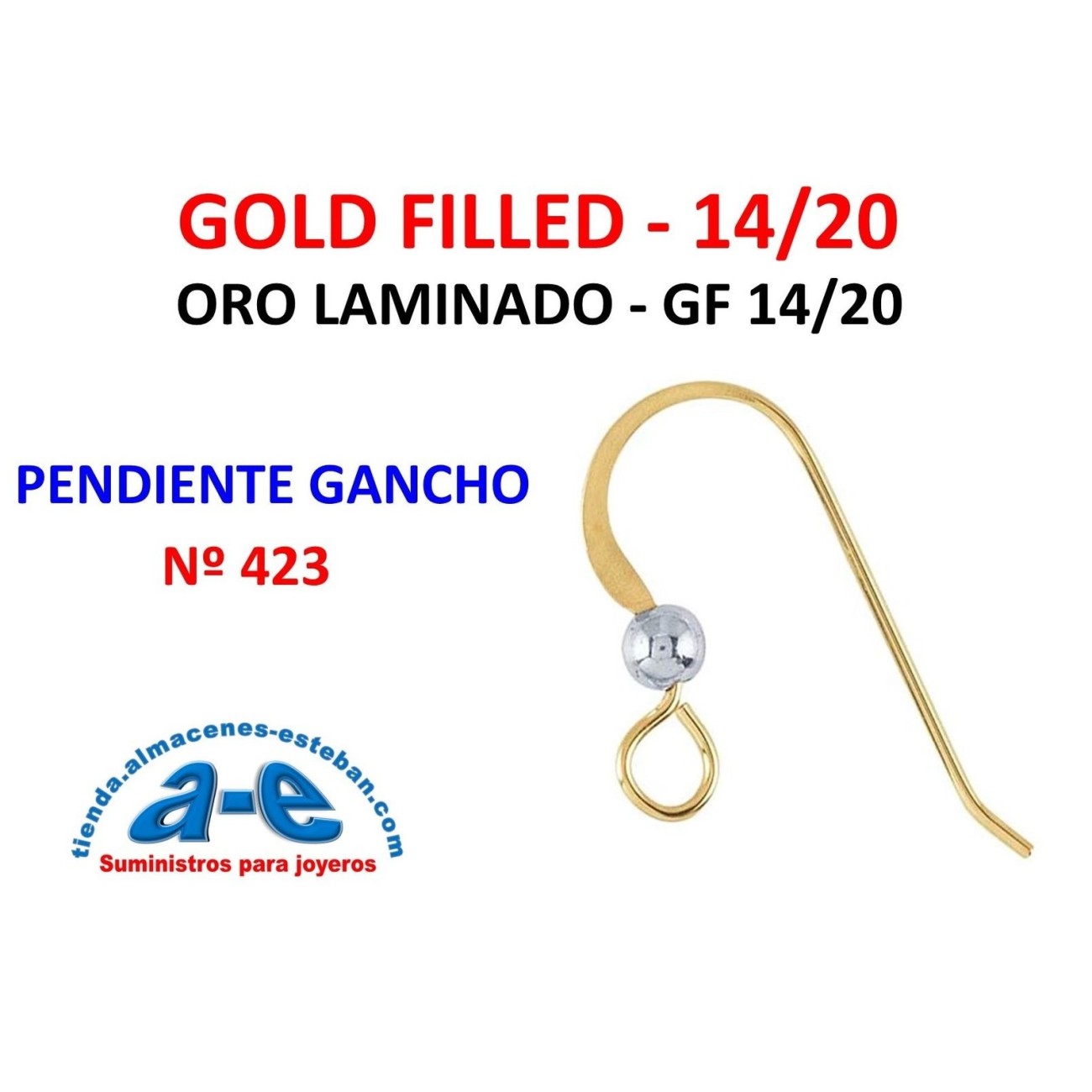 GOLD FILLED PENDIENTE GANCHO 423