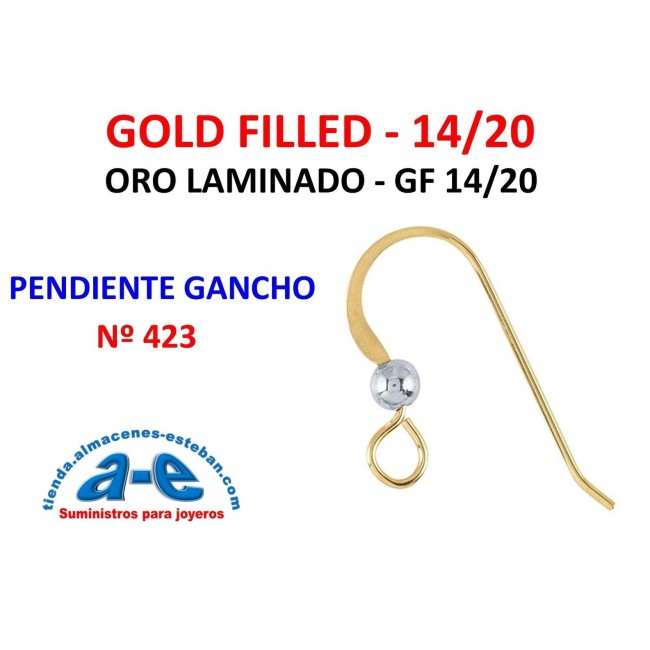 GOLD FILLED PENDIENTE GANCHO 423