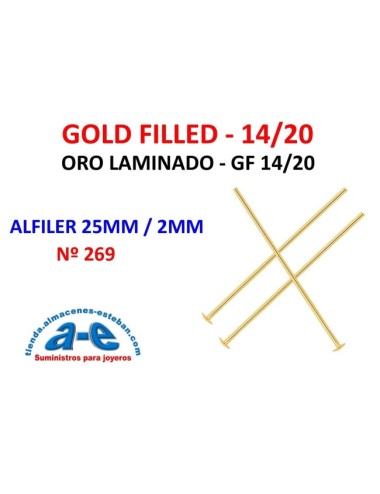 GOLD FILLED ALFILER 25MM/2MM 269 (UN)
