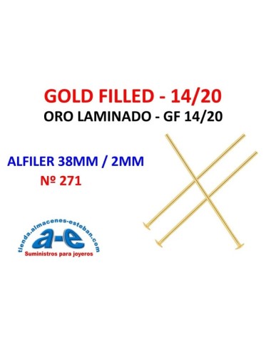 GOLD FILLED ALFILER 38MM/2MM 271 (UN)