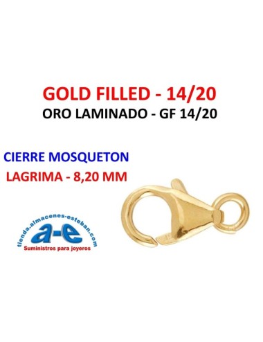 GOLD FILLED CIERRE MOSQ. LAGRIMA 8,20MM (UN)