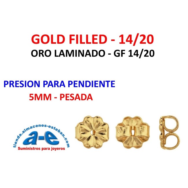GOLD FILLED PRESION 5MM PESADA (UN)