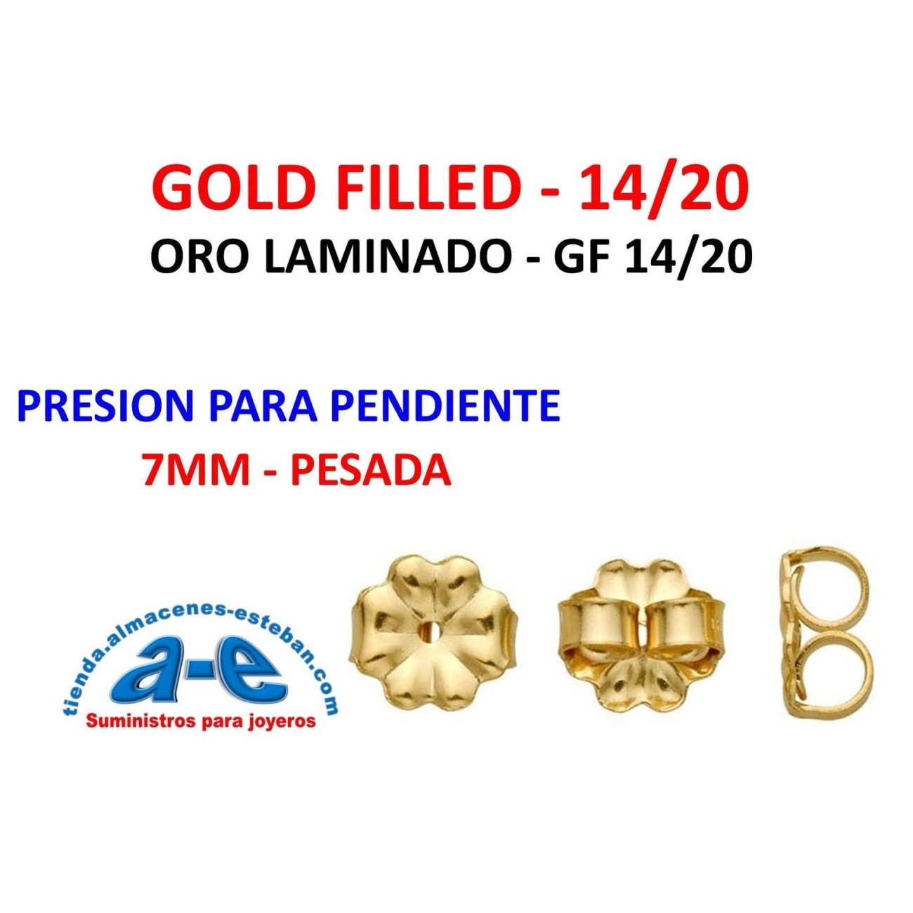 GOLD FILLED PRESION 7MM PESADA (UN)