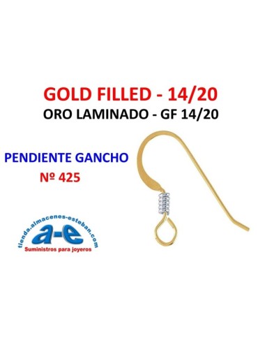 GOLD FILLED PENDIENTE GANCHO 425